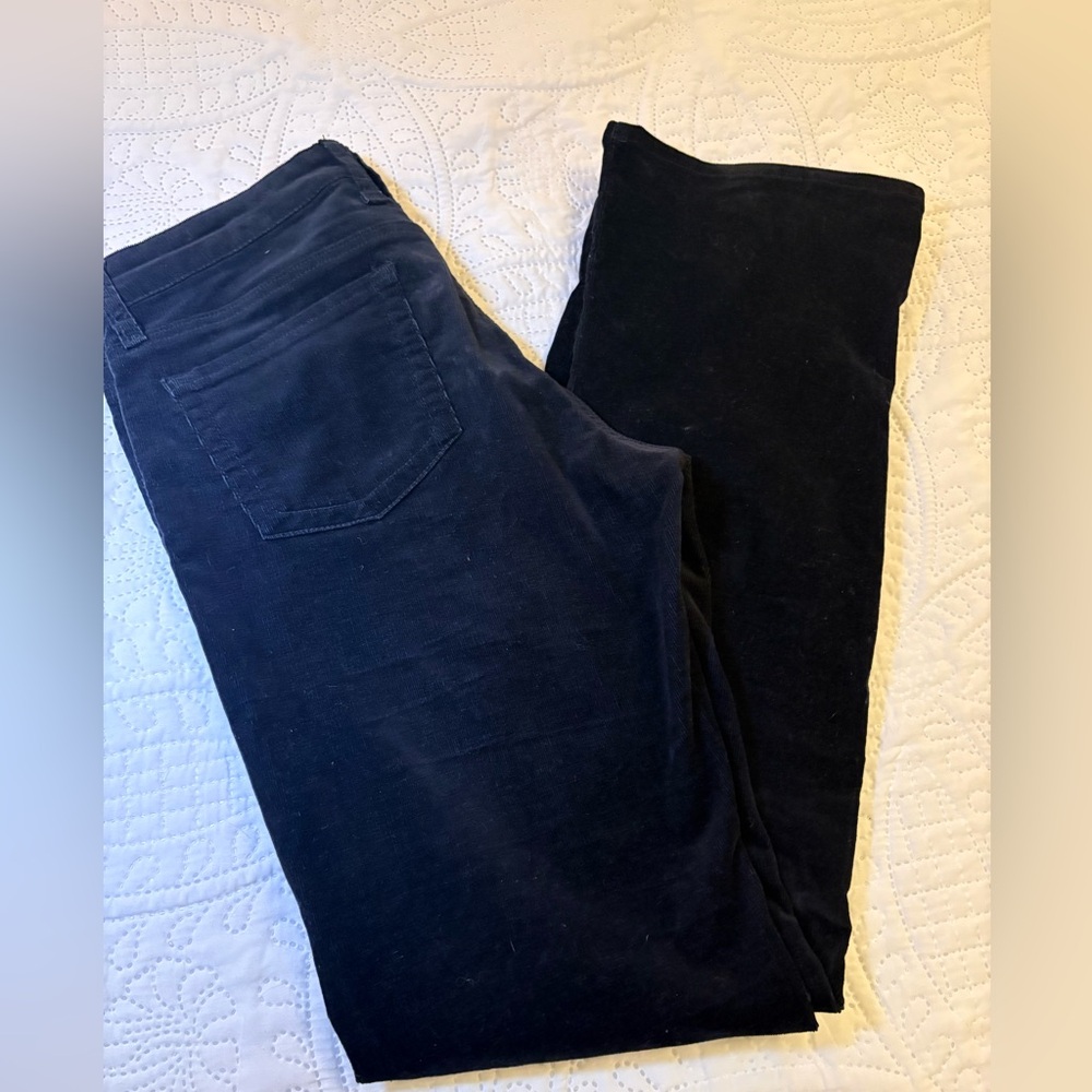 KUT from the Kloth Karen Bootcut Corduroy Jeans Black Minimalist Chic Pants Sz 8 - Picture 13 of 13
